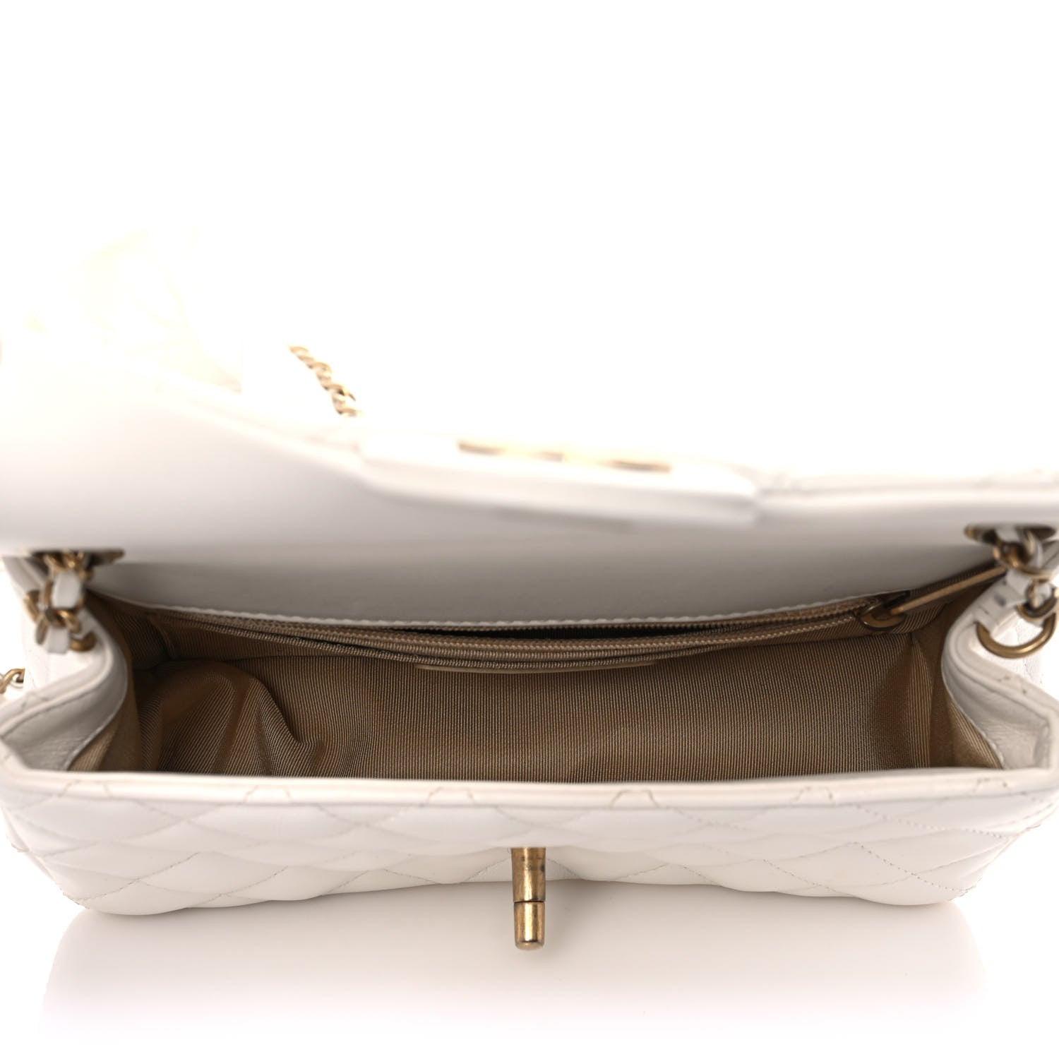 Chanel Lambskin Quilted Mini Romance Rectangular Flap White 5 of 11