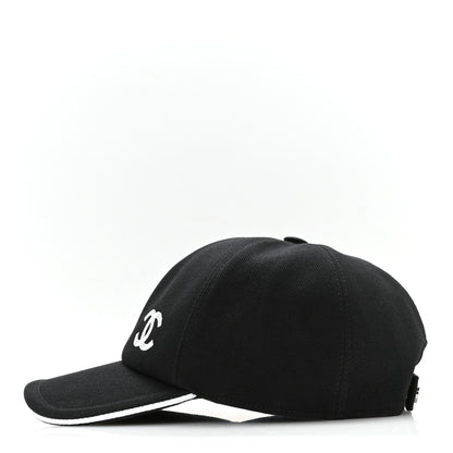 Chanel Cotton CC Cap Hat Black White 4 of 9