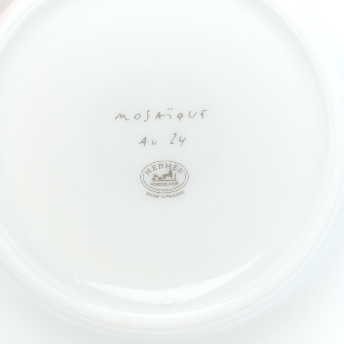 Porcelain Mosaique Au 24 Platine Tea Cup And Saucer Set Of 2 Platinum