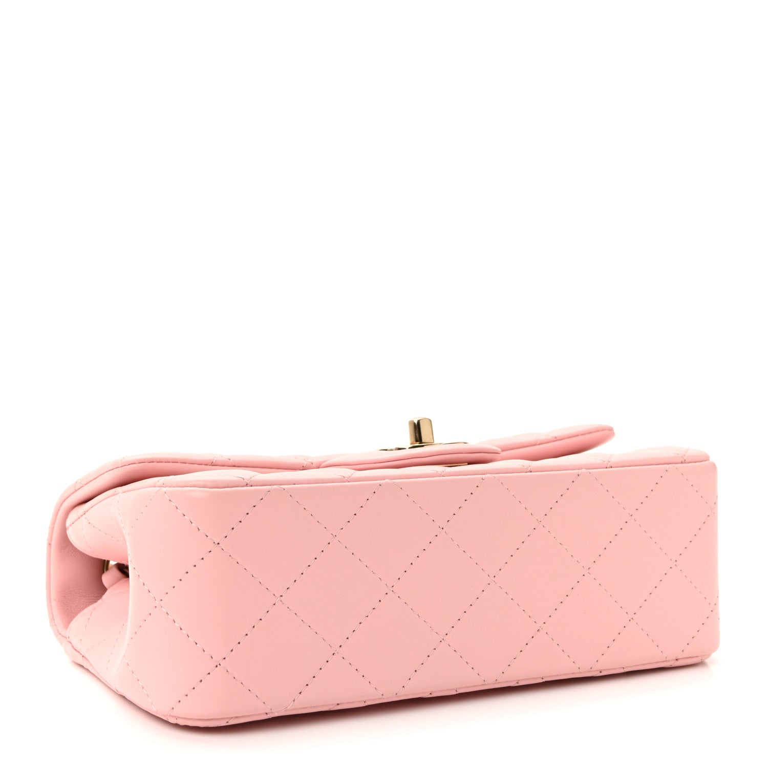 Chanel Lambskin Quilted Mini Rectangular Flap Light Pink 4 of 11