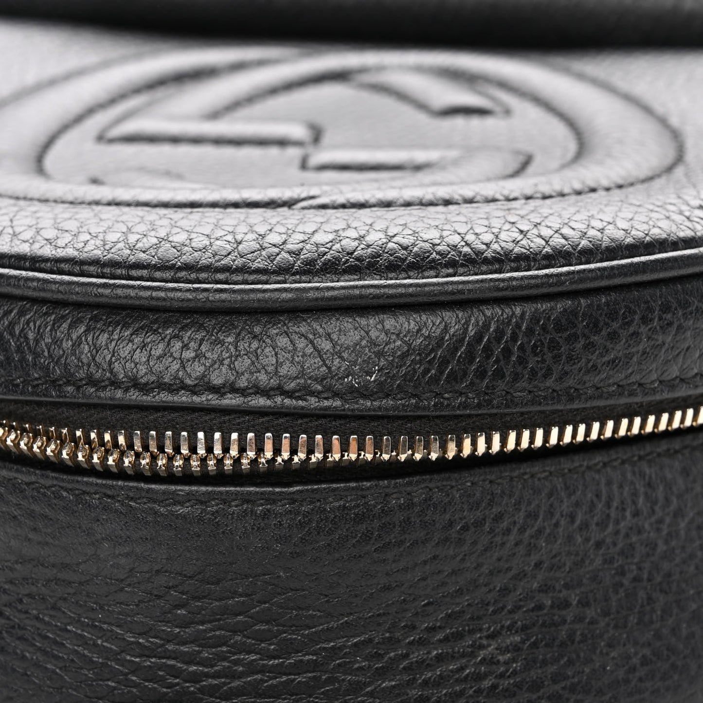 Pebbled Calfskin Soho Chain Backpack Black