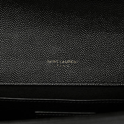 Saint Laurent Grain De Poudre Medium Classic Monogram Kate Satchel Black 5 of 10