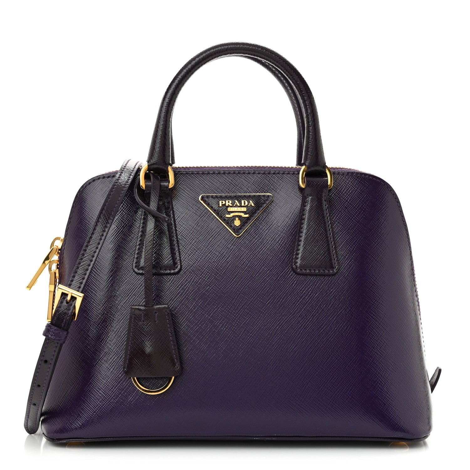 Prada Saffiano Vernice Small Promenade Tote Viola 1 of 12