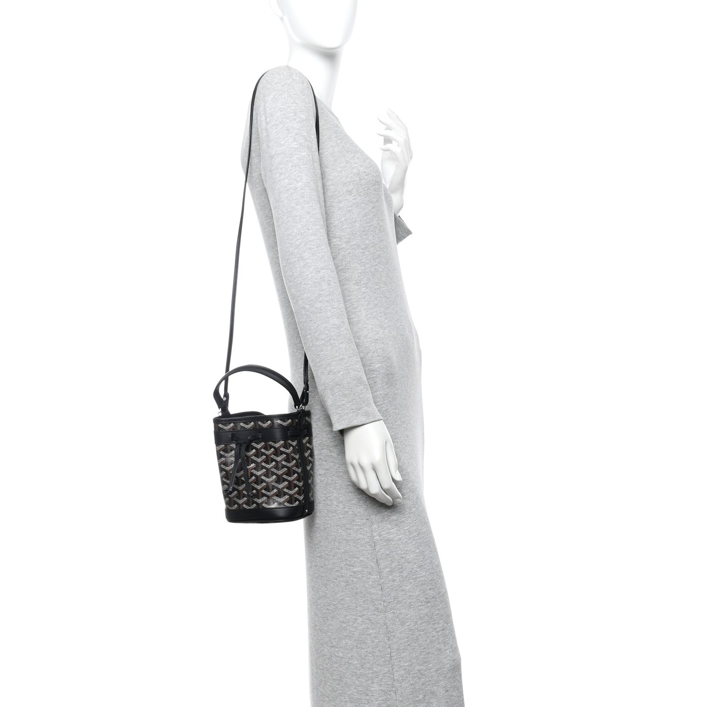 Goyardine Petit Flot Mini Bucket Bag Black