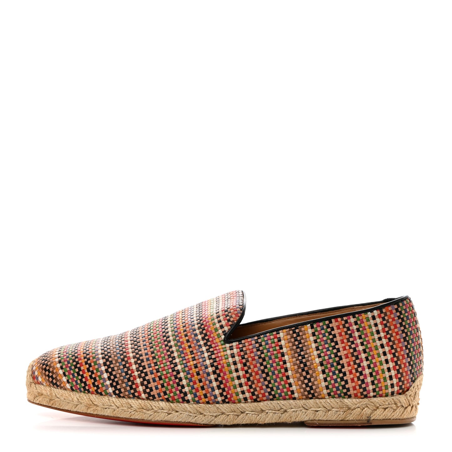 Raffia Mens Relax Flat Espadrilles 44 Multicolor