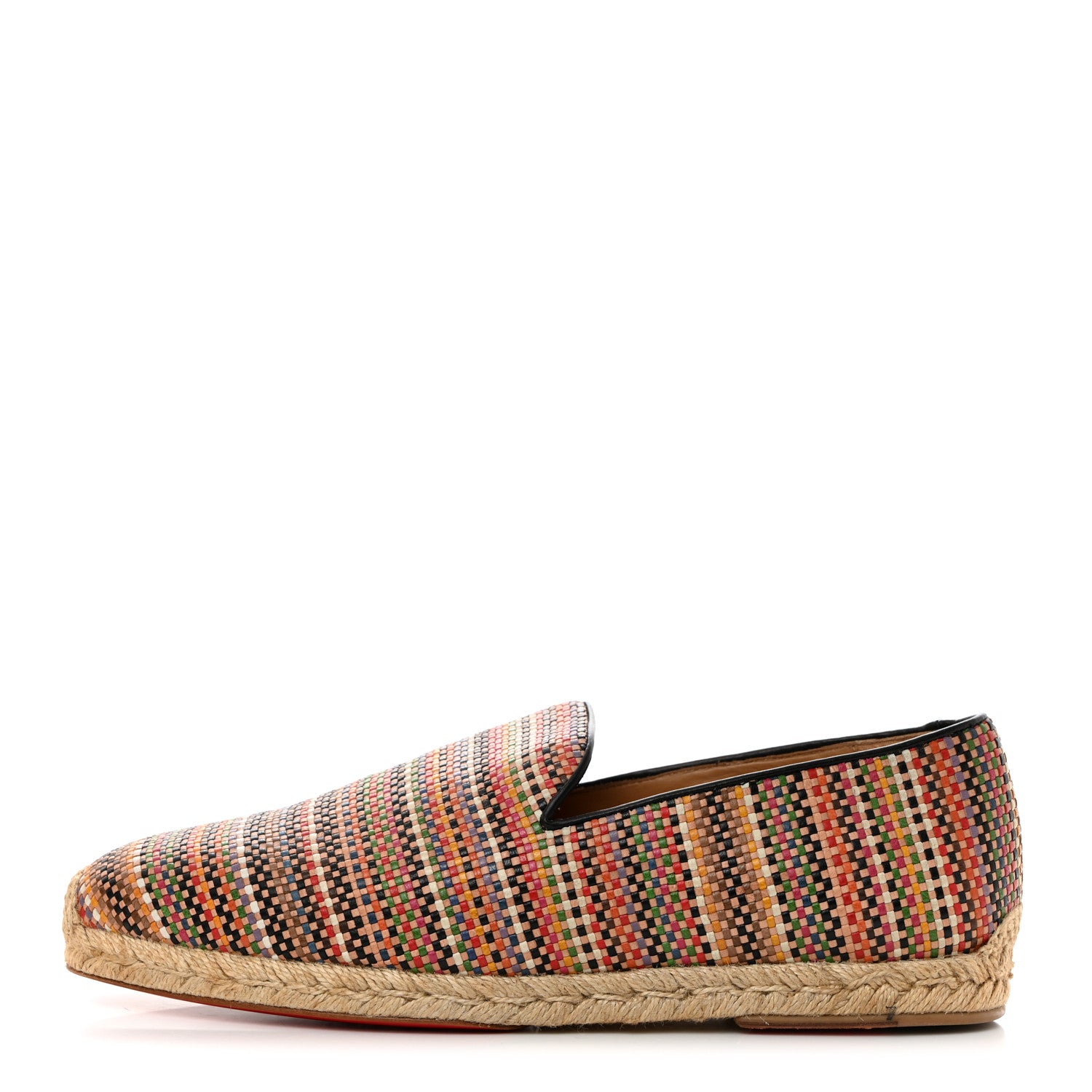 Christian Louboutin Raffia Mens Relax Flat Espadrilles 44 Multicolor 1 of 7