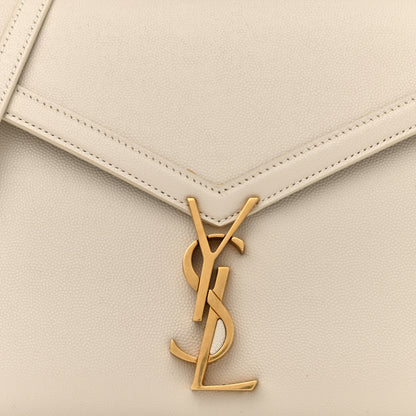 Saint Laurent Grain de Poudre Medium Classic Monogram Cassandra Top Handle Crema Soft Rouge Legion 7 of 10