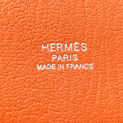 Hermes Taurillon Clemence Jypsiere 28 Orange 6 of 14
