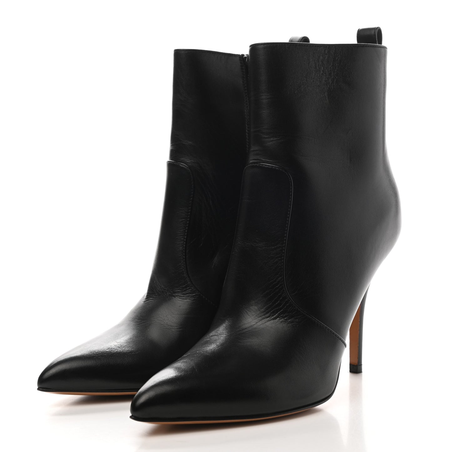 Calfskin Rockstud Ankle Booties 37 Black