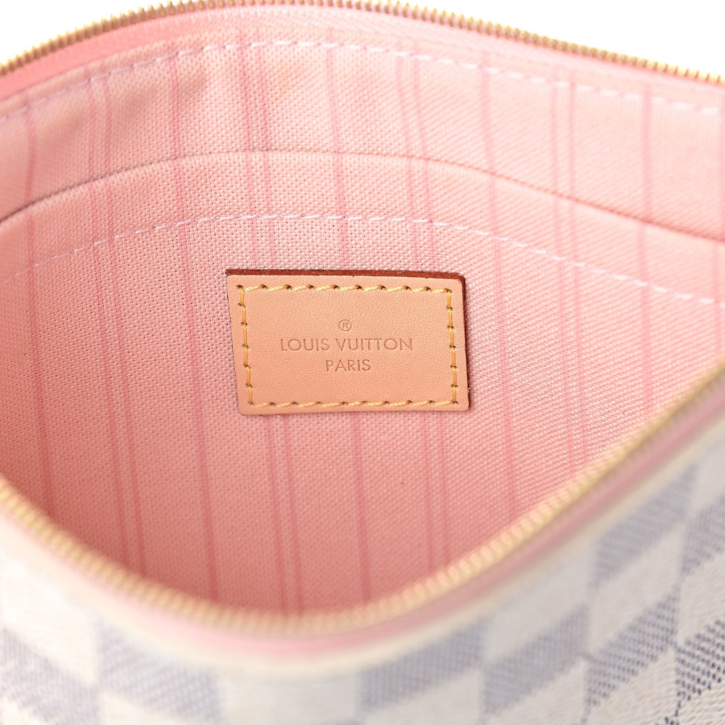 Damier Azur Neverfull MM GM Pochette Rose Ballerine