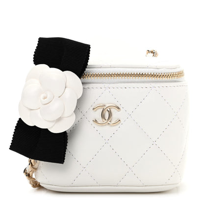 Chanel Lambskin Quilted My Chanel Lady Vanity Case With Chain White 1 of 10
