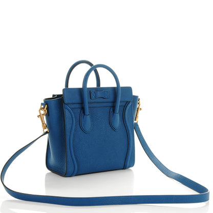 Celine Goatskin Nano Luggage Sea 3 of 6