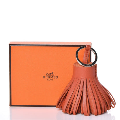 Hermes Lambskin Carmen Tassel Key Holder Cornaline 5 of 5
