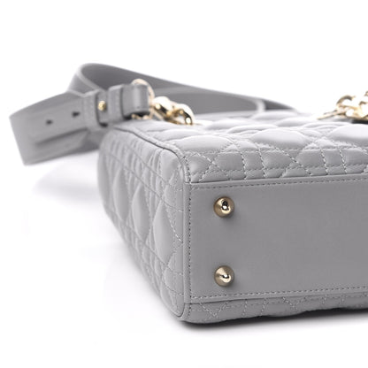 Christian Dior Lambskin Cannage Small Lucky Badges My Lady Dior Grey 9 of 13