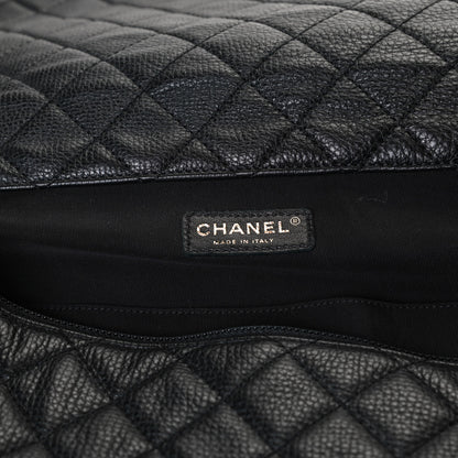 Chanel Calfskin Quilted XXL Travel Flap Bag Black 8 of 10