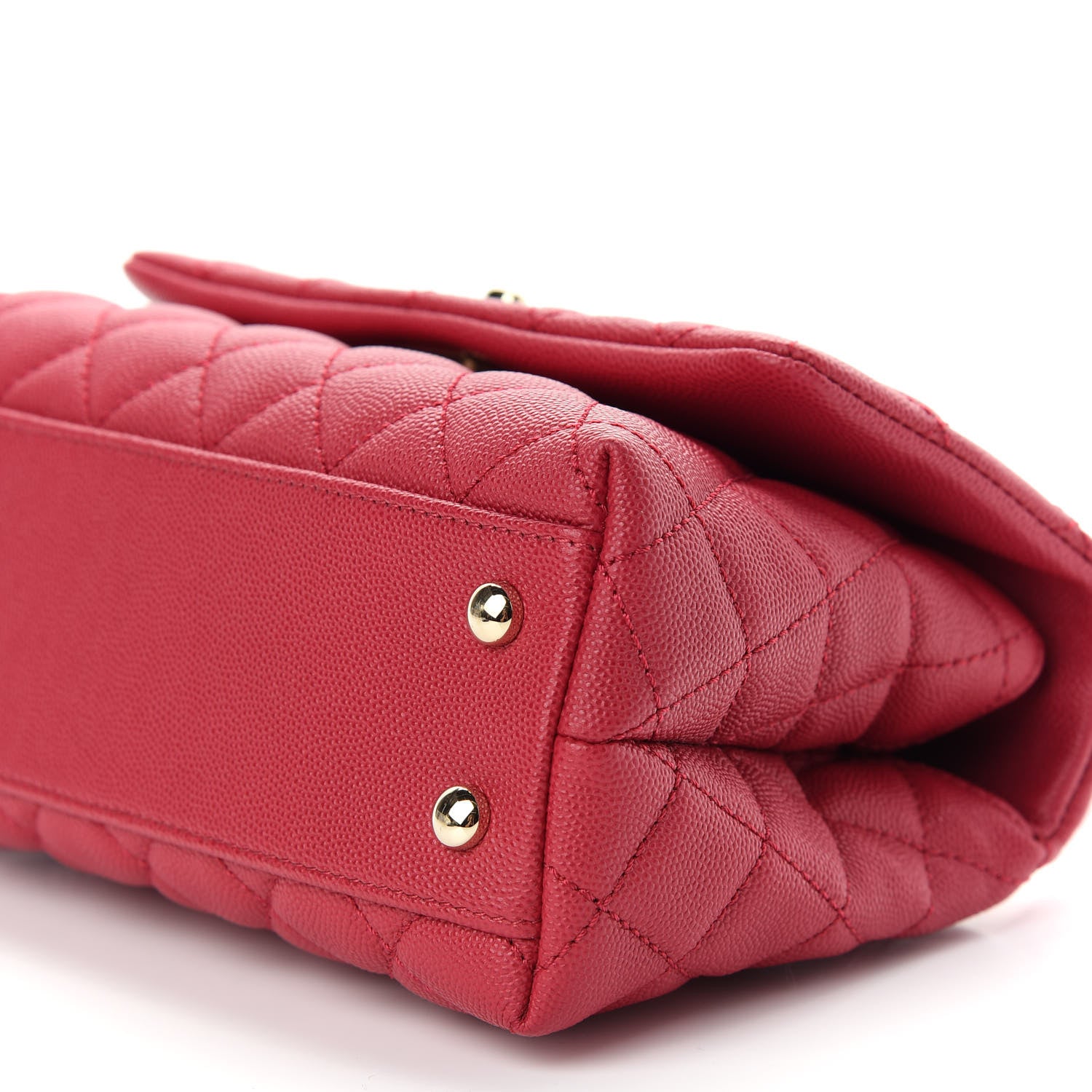 Chanel Caviar Quilted Mini Coco Handle Flap Fuchsia 9 of 10