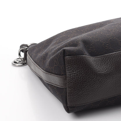 Gucci Monogram Hobo Dark Brown 8 of 9