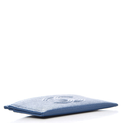 Chanel Caviar Timeless CC Card Holder Bleu Fonce 4 of 7