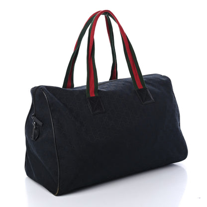 Gucci GG Monogram Web Medium Collapsible Carry On Duffle Black 2 of 4