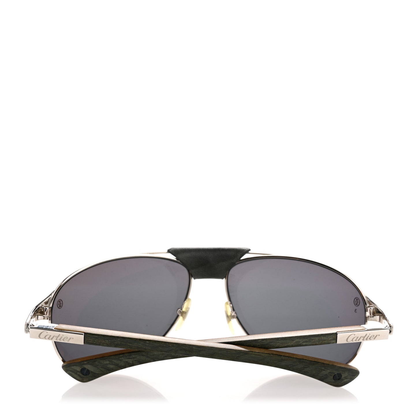 Metal Santos Dumont Aviator Sunglasses Silver
