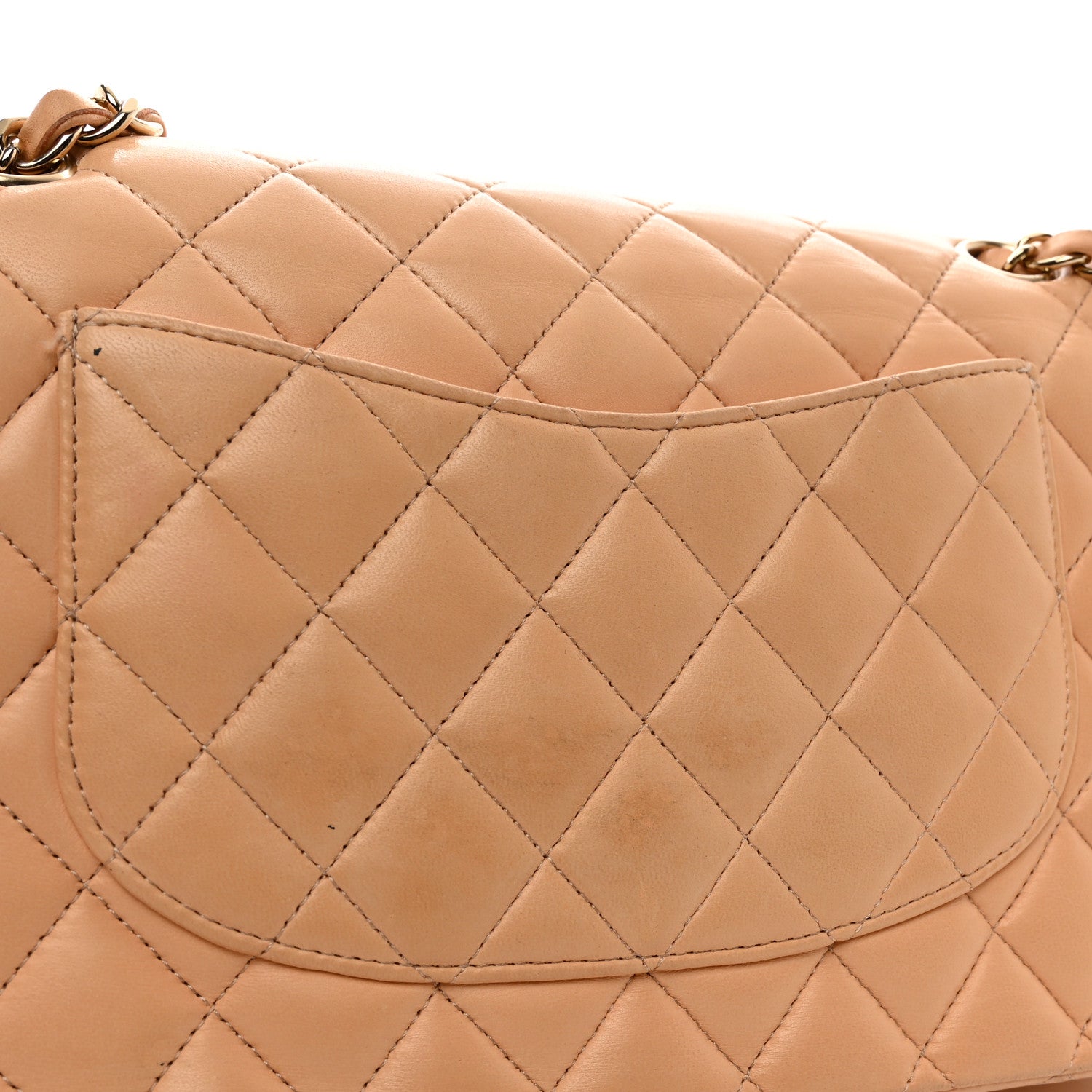 Chanel Lambskin Quilted Medium Double Flap Light Orange 13 of 13