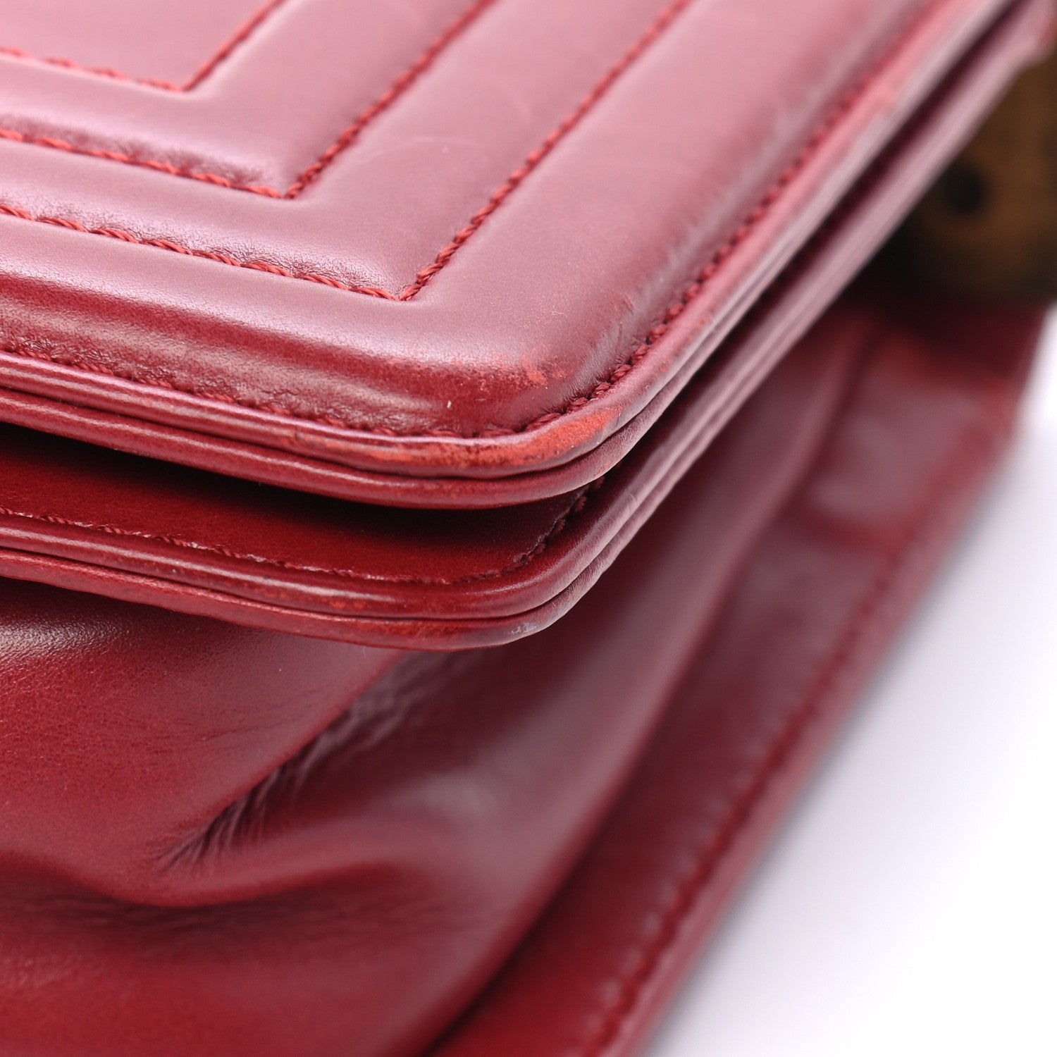 Chanel Glazed Calfskin Small Boy Flap Red 9 of 10