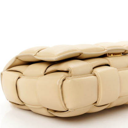 Bottega Veneta Lambskin Maxi Intreccio Padded Chain Cassette Crossbody Bag Porridge 10 of 12