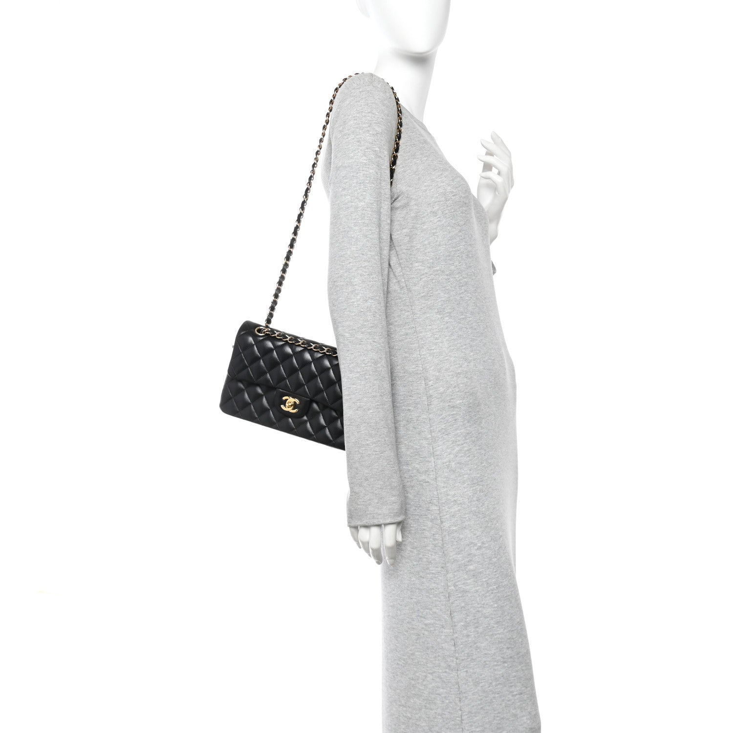Chanel Lambskin Quilted Small Double Flap Black 1882582 – FASHIONPHILE