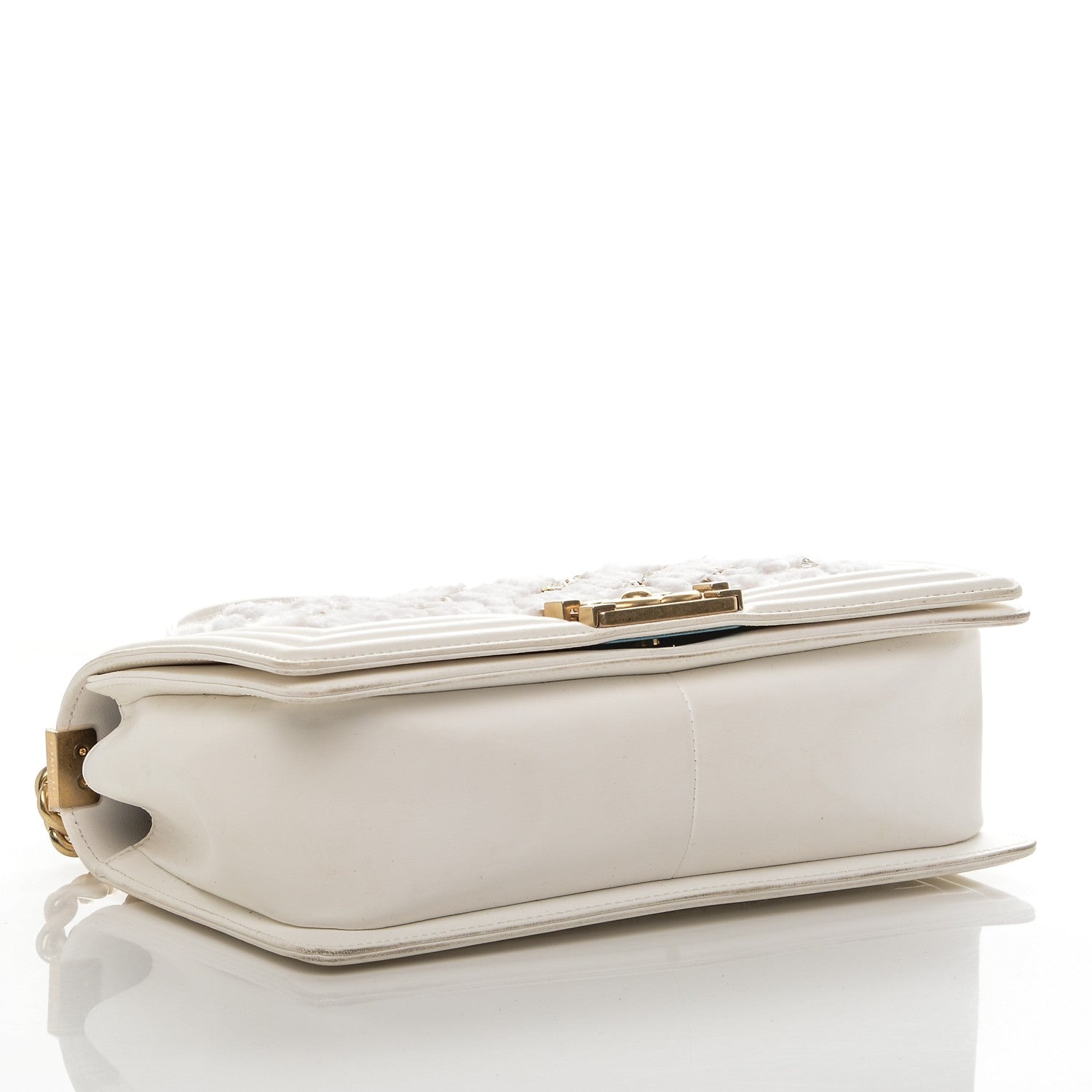 Chanel Lambskin Tulle Embroidered Medium Boy Flap White 4 of 7