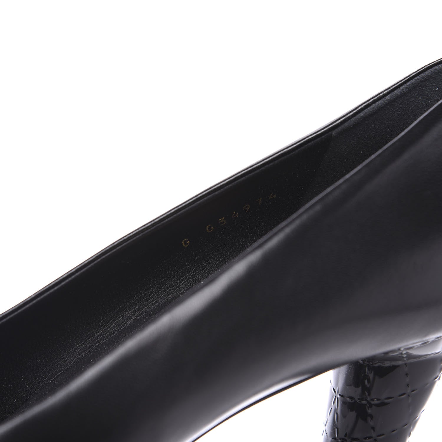 Chanel Lambskin Calfskin Patent Cap Toe CC Pumps 40.5 Black 8 of 12