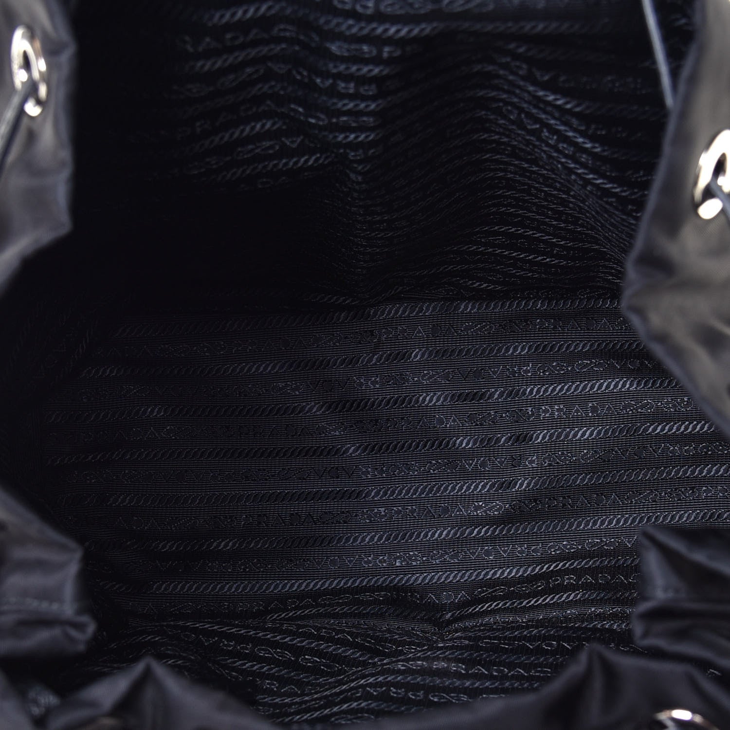 Prada Nylon New Vela Studded Backpack Black Fuoco 4 of 4