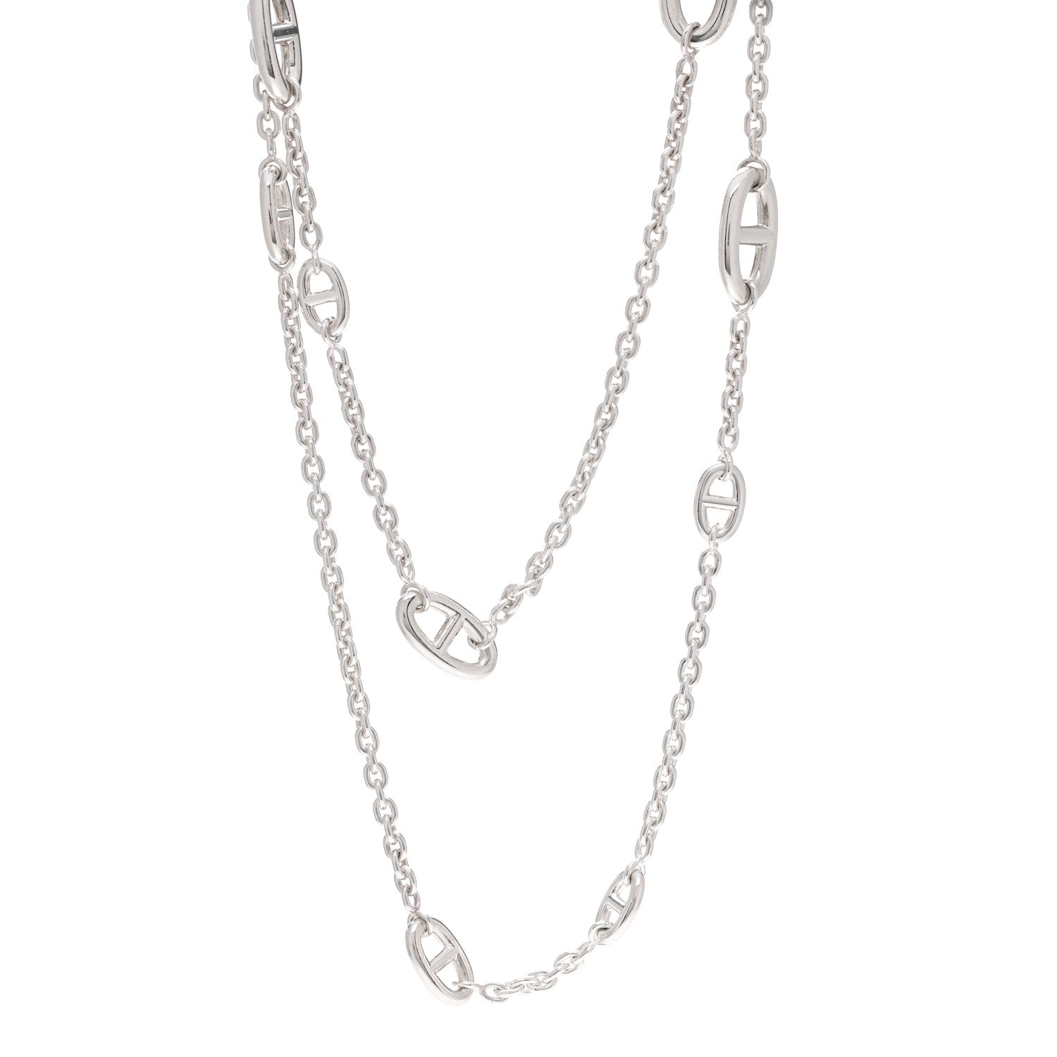 Hermes Sterling Silver Farandole Necklace 120 1 of 6