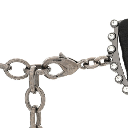 Chanel Lambskin Crystal CC Heart Choker Ruthenium Black 4 of 4