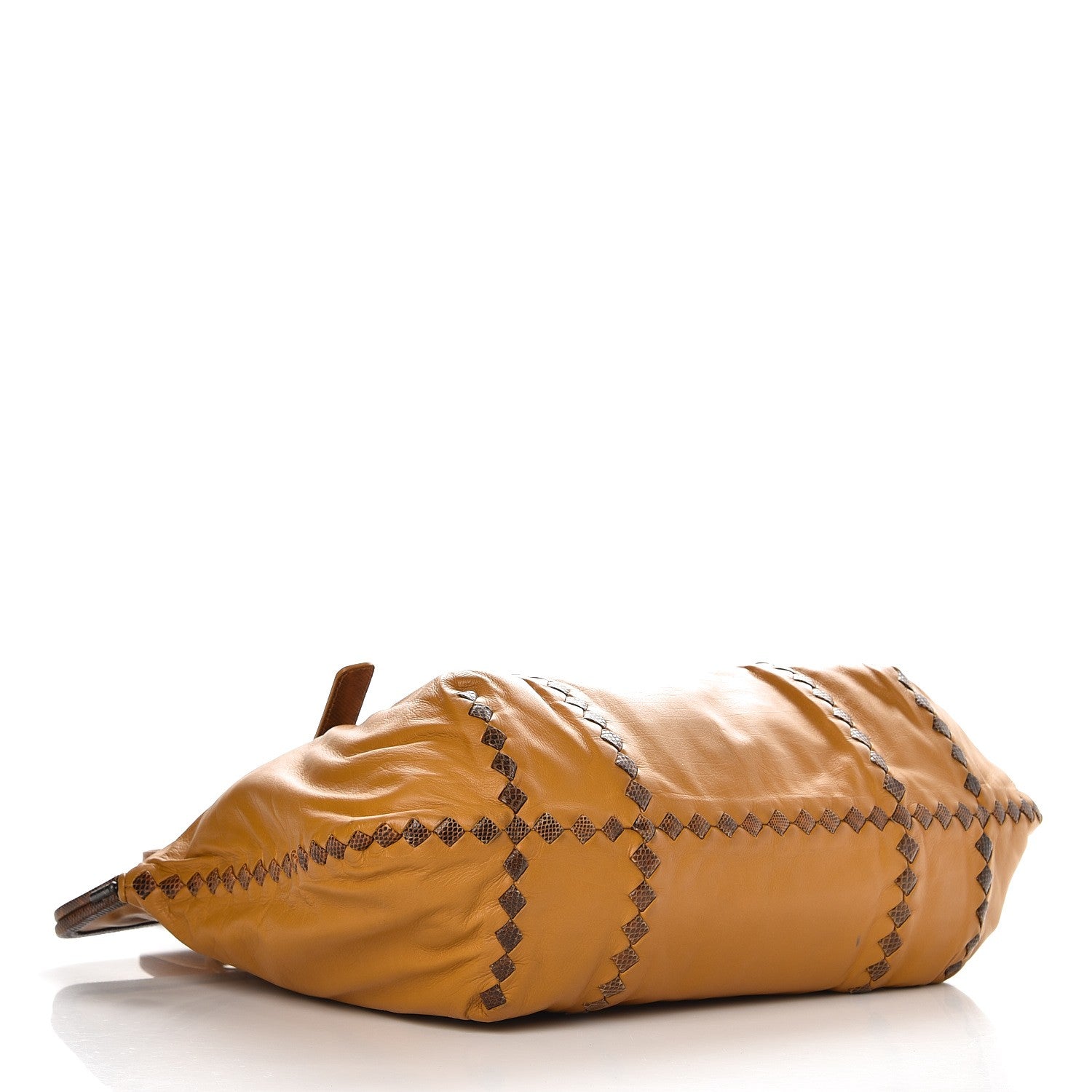 Bottega Veneta Nappa Lizard Intrecciato Frame Tote Resina 4 of 12