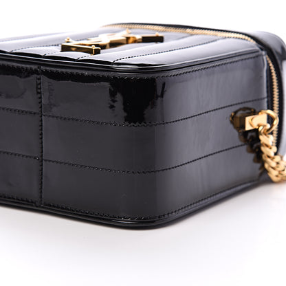Saint Laurent Patent Matelasse Monogram Vicky Vanity Black 9 of 9