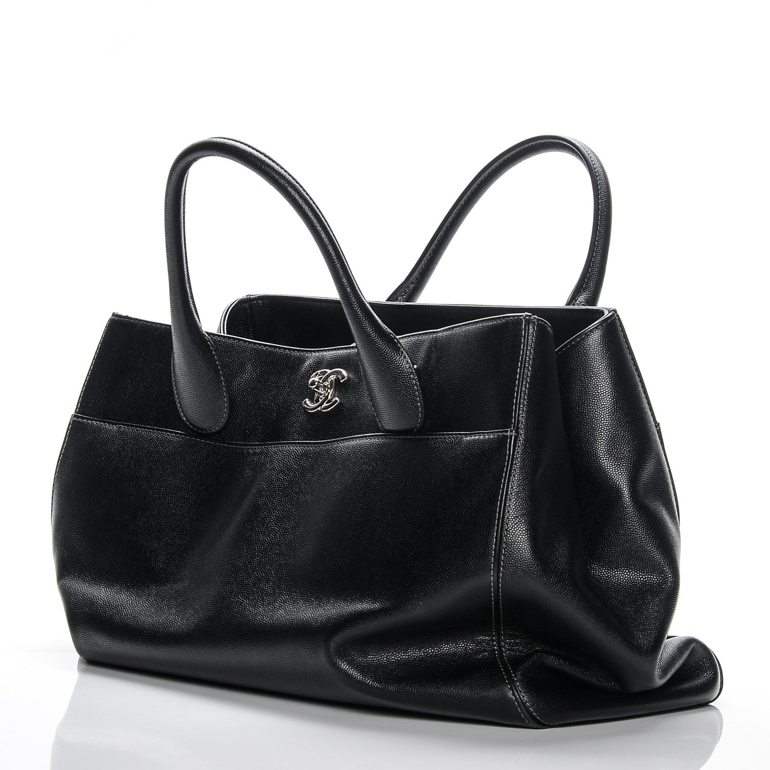 Chanel Caviar Medium Cerf Executive Shopper Tote Black 8 of 8