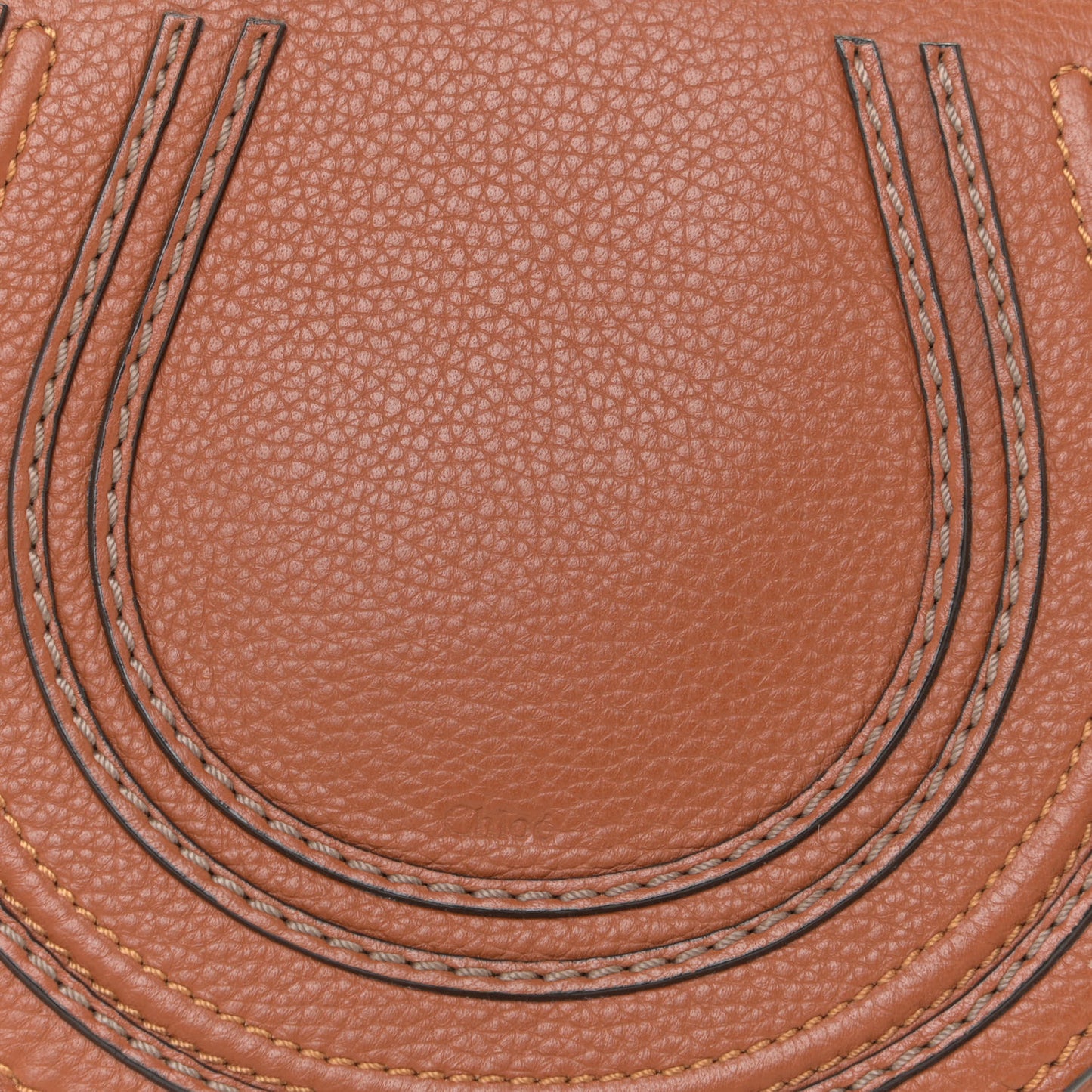 Calfskin Mini Marcie Round Crossbody Bag Tan