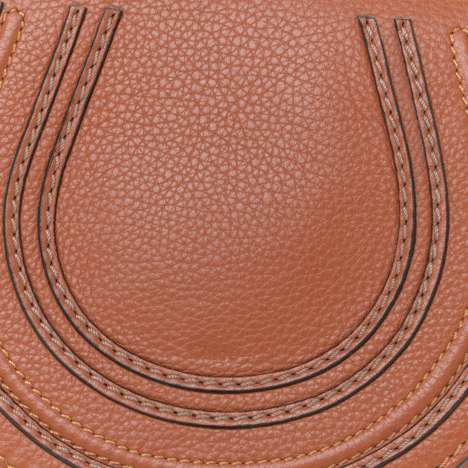 Chloe Calfskin Mini Marcie Round Crossbody Bag Tan 9 of 10