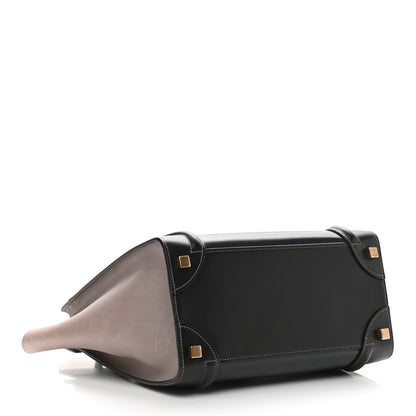 Celine Glazed Calfskin Micro Tri-Color Luggage Dark Blue 4 of 10