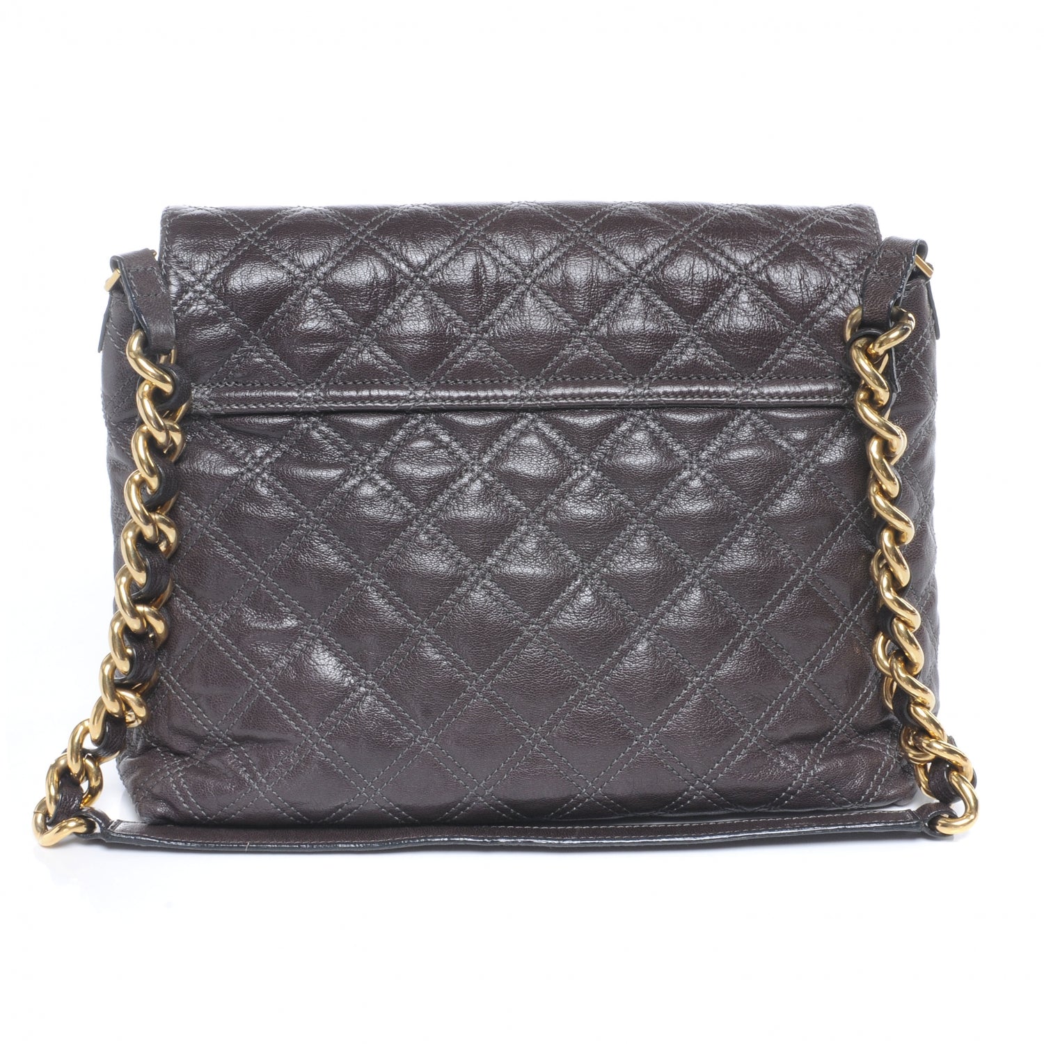 Marc Jacobs Leather Quilted The XL Single Shoulder Bag Dark Grey 3 of 7