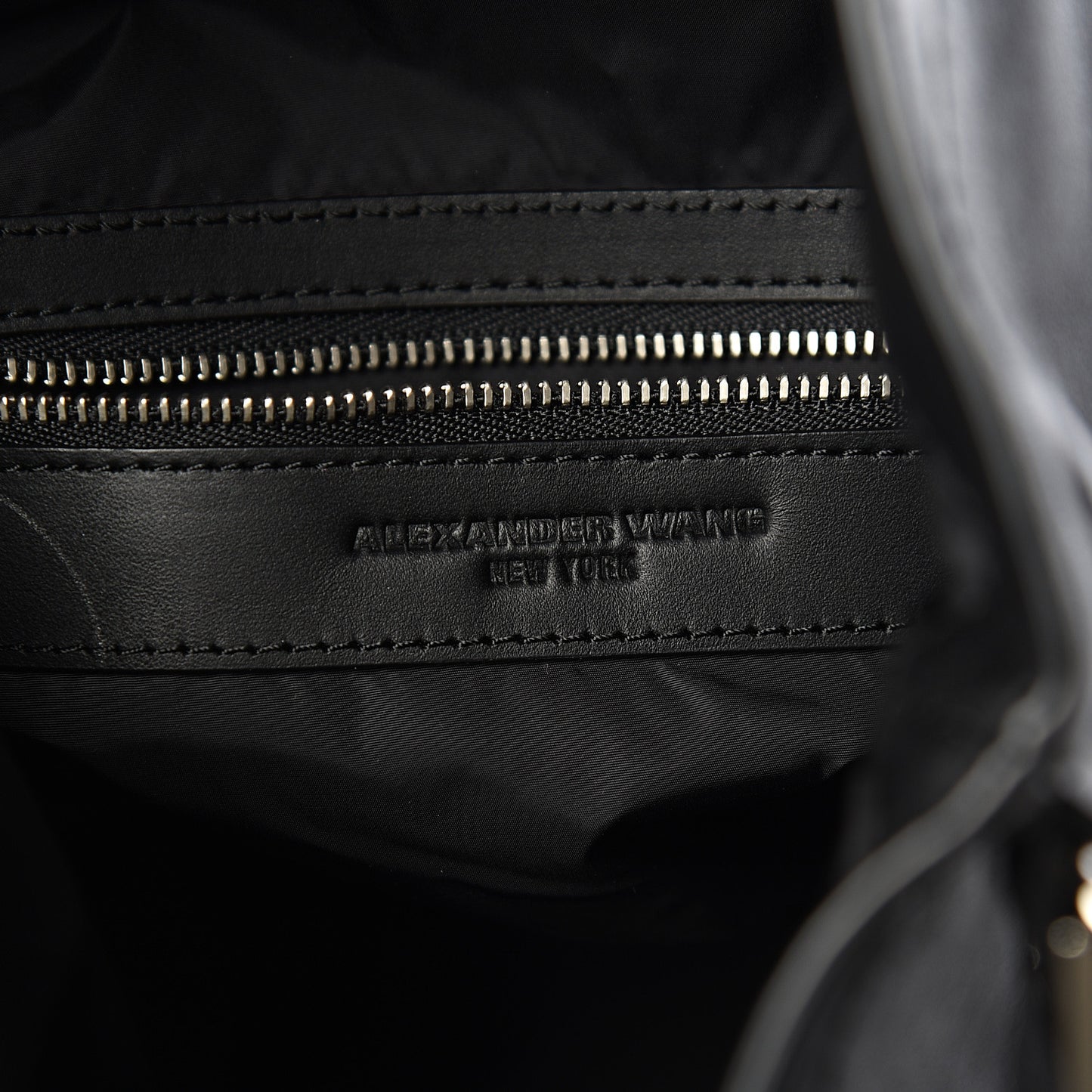 Lambskin Attica Chain Dry Sack Bucket Bag Black