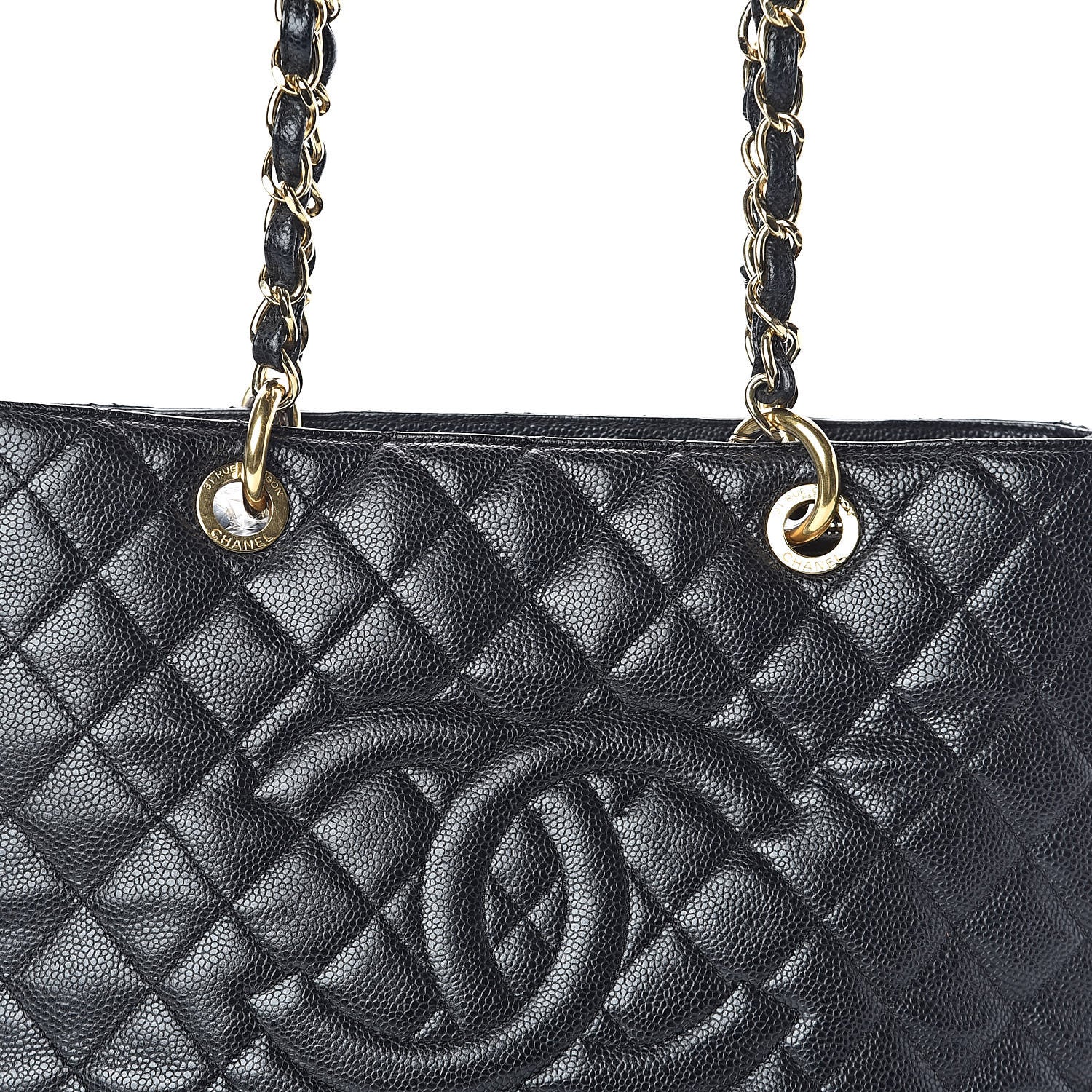 Chanel Caviar Quilted Grand Shopping Tote GST Black 8 of 10