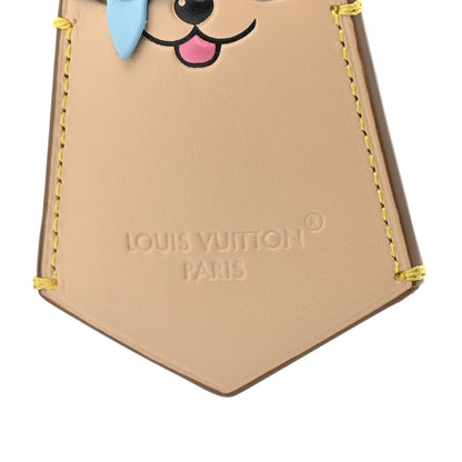 Louis Vuitton Vachetta Reverse Monogram LV Dog Bag Charm Cream 3 of 4
