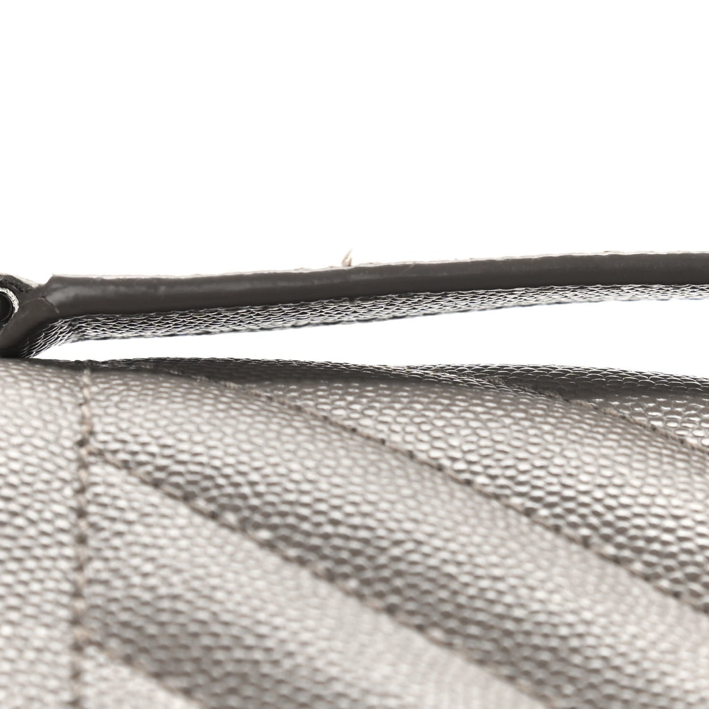 Grain De Poudre Textured Mixed Matelasse Medium Triquilt Monogram Satchel Earth