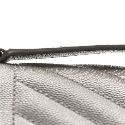 Saint Laurent Grain De Poudre Textured Mixed Matelasse Medium Triquilt Monogram Satchel Earth 10 of 15