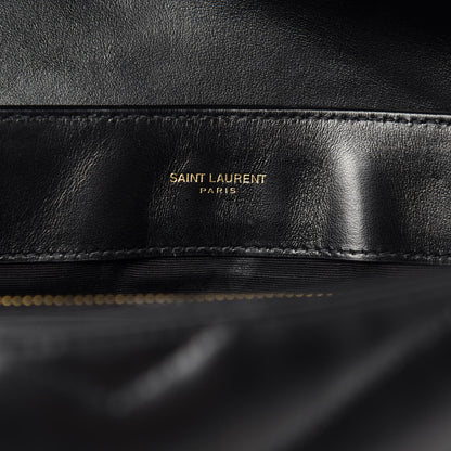 Saint Laurent Calfskin Y Quilted Monogram Medium Loulou Chain Satchel Black 14 of 16