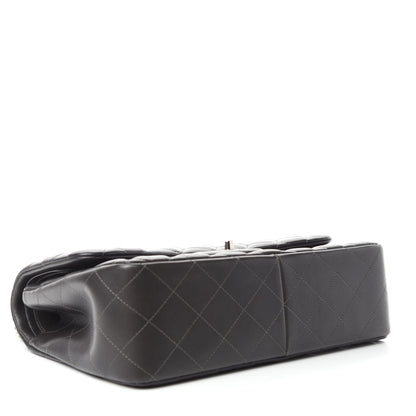 Chanel Lambskin Quilted Jumbo Double Flap Dark Grey 5 of 12