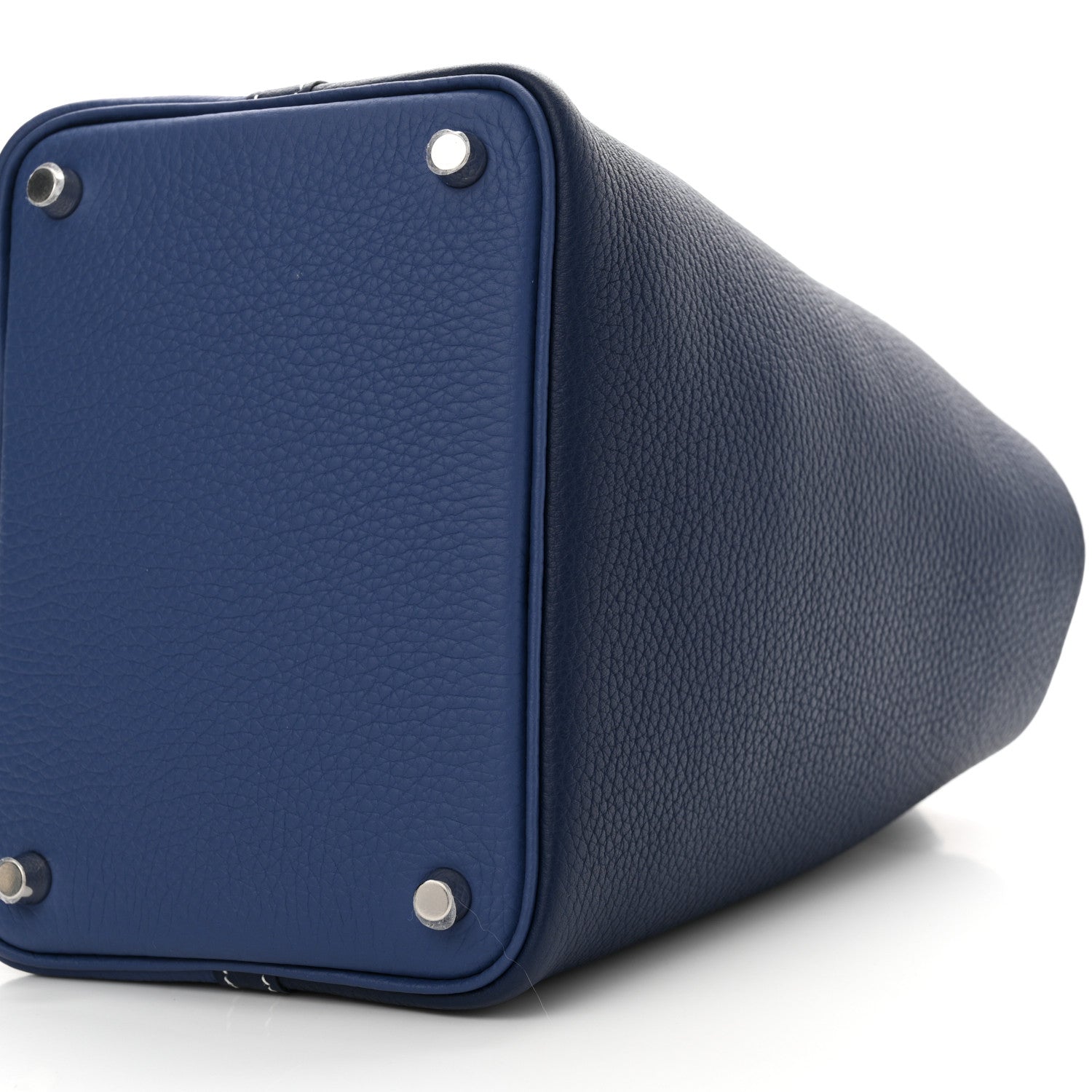 Hermes Taurillon Clemence Casaque Picotin Lock 18 PM Bleu Saphir Bleu Brighton 10 of 11