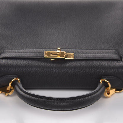 Hermes Togo Kelly Retourne 25 Black 8 of 36