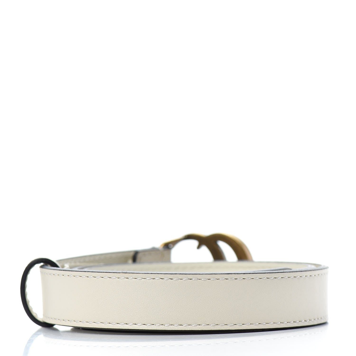 Gucci Calfskin Double G 20mm Belt 65 26 Mystic White 2 of 5